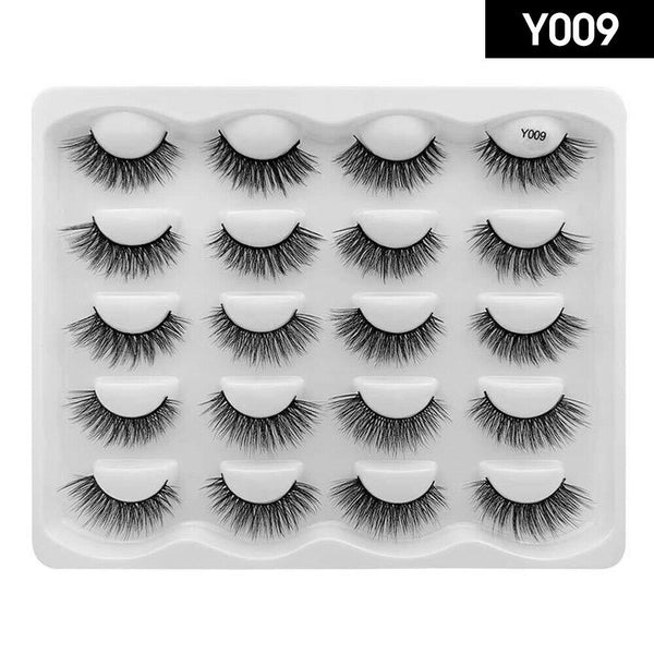 5/10Pairs 3D Mink Natural Thick False Eyelashes Eye Lashes Makeup Extension Hot