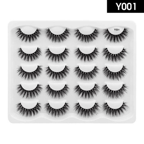 New 10 Pairs 3D Mink Natural Thick False Eyelashes Eye Lashes Makeup Extension