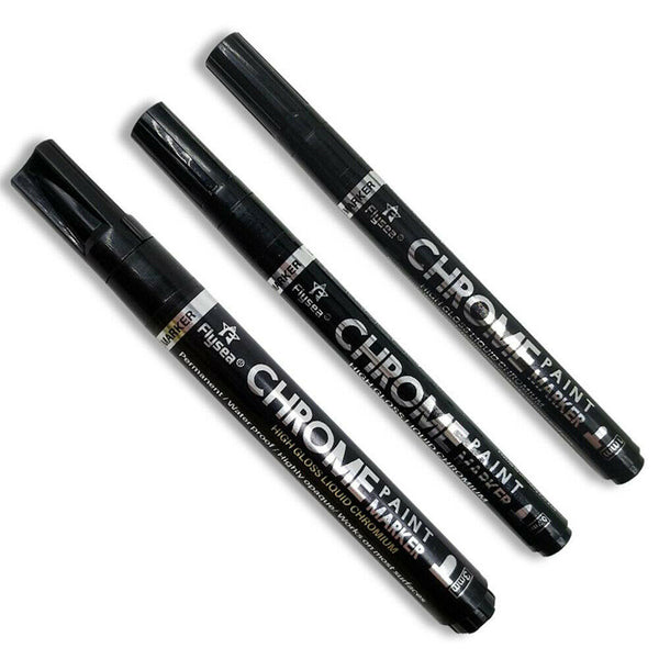 0.7/1/3mm Silver Art Liquid Mirror Chrome Marker Smooth Flow Long-Lasting Ink