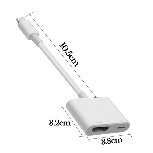 For iPhone 5 6 7 8 X XS XR XSMax 8 Pin To HDMI Digital Adapter Converter Cable