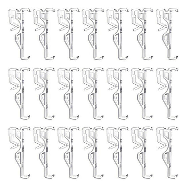 20X Window Valance Clip Clear Plastic Hidden Retainer Horizontal Blind Bracket