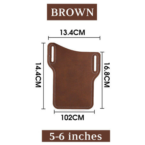 Men's Belt Clip Loop Holster Waist Bag Leather Pouch Cover Case For Phones AU