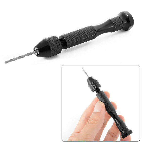 Mini Micro Hand Drill Bit with Keyless Chuck + 10 Twist Drills Rotary Tool BI338