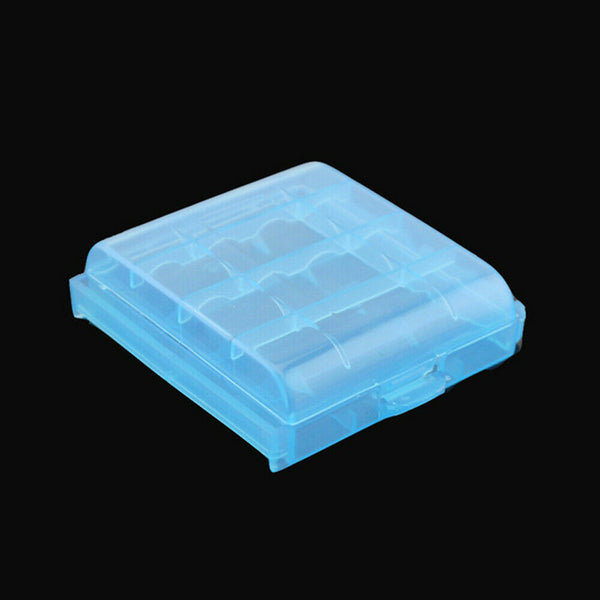 2 X AA AAA Battery Batteries Storage Case Holder Box Hard Plastic Rechargeable