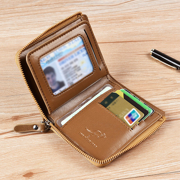 Waterproof Men' RFID Blocking PU Leather Wallet Credit Card ID Holder Purse