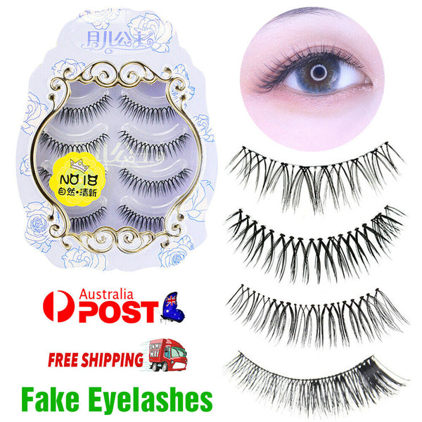 4/5 Pairs Ultra Natural False Eyelashes Handmade Fake Eye Lashes Extension AU