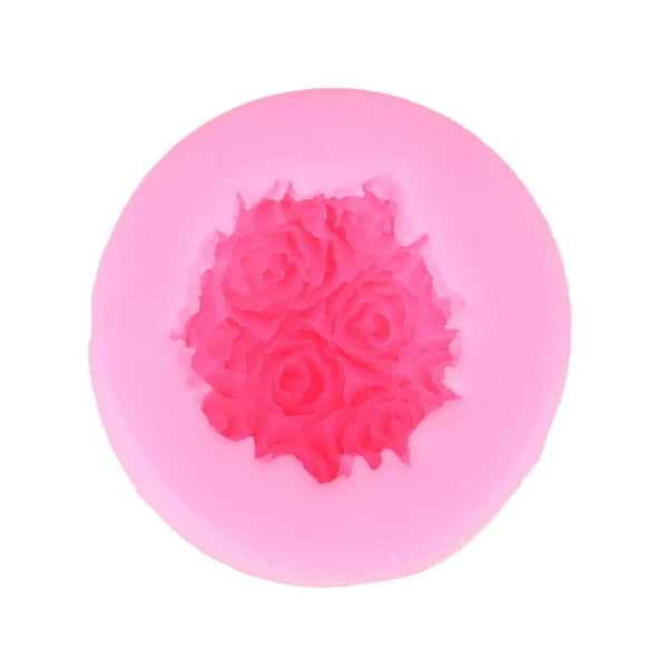 3D Silicone Candle Mold Rose Ball Aromatherapy Candle Soap Mould Craft Baking