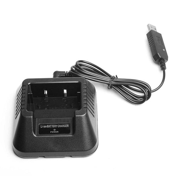 USB Walkie Talkie Charger Base Replacement Charging Station for Baofeng UV-5R