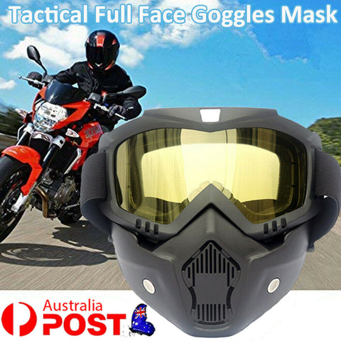 Tactical Full Face Goggles Gel Blaster Paintball Outdoor Protective Glasses