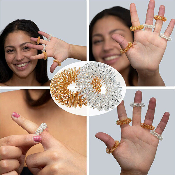 10-50Spiky Finger Massage Ring Sensory Acupressure Health Care Toy Body Massager