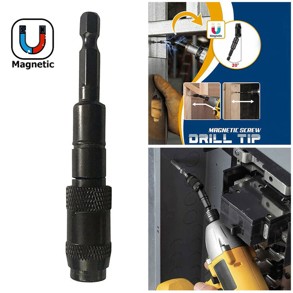 6.35mm Magnetic Screw Drill Tip Quick Change Locking Bit Holder Spring Release