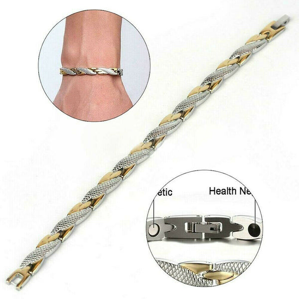 Mens Women Bracelet Magnetic Healing Bio Therapy Arthritis Pain Relief Bangle AU