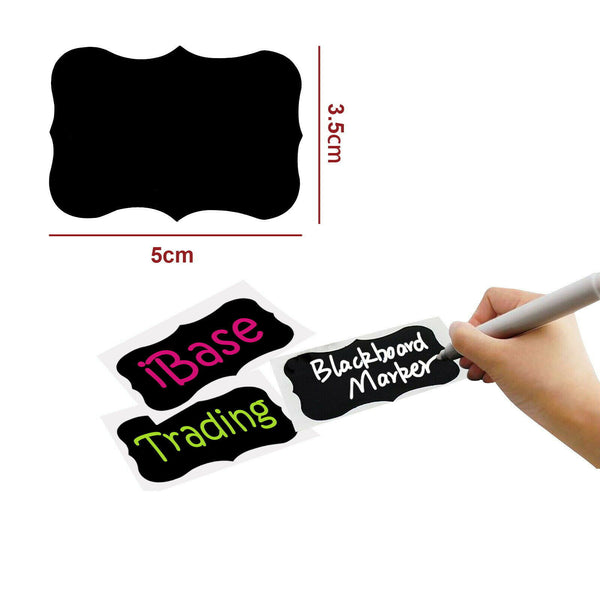 40/80pcs Blackboard Chalkboard Labels + 2 Chalk Pen Kitchen Jar Craft Stickers