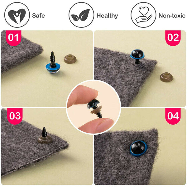 752X Plastic Safety Eyes For Teddy Bear Doll Toy Animal Felting Accessories DIY