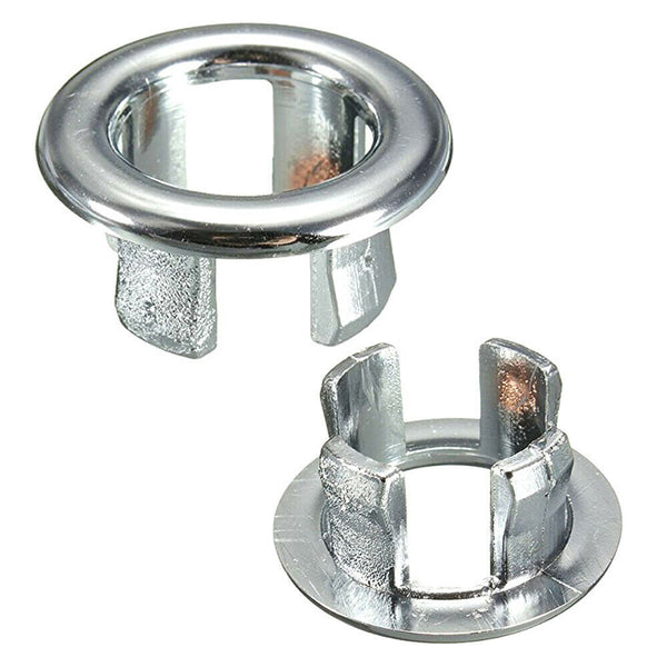 2/3X Home Bathroom Basin Sink Spares Overflow Cover Tidy Trim Replacement Chrome