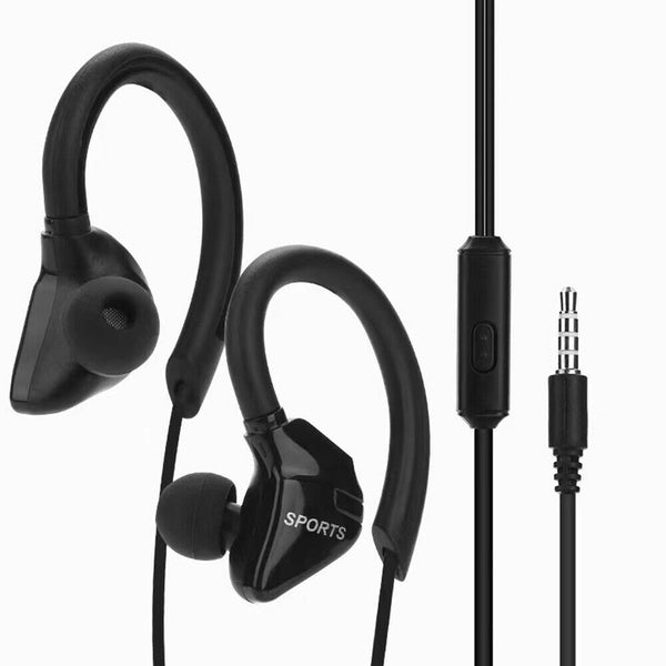 Sports Ear Hook Run Headphone Earbuds Aux 3.5mm Jack In Ear Earphones With Mic