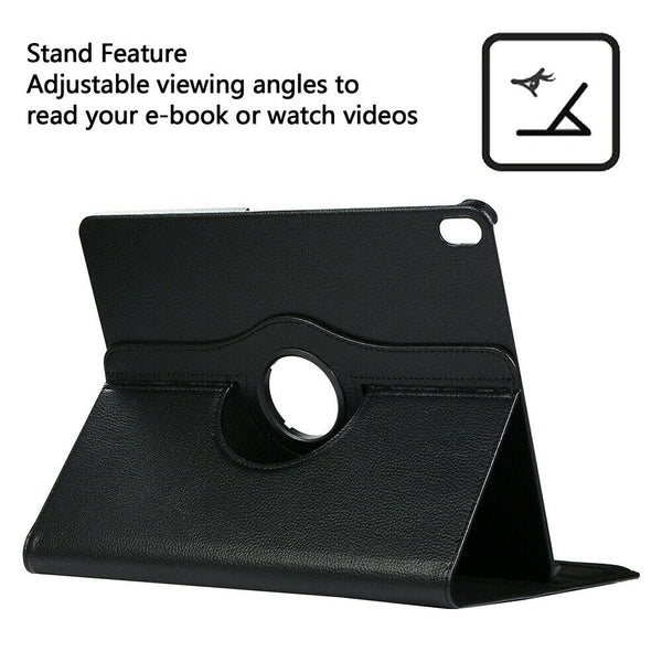 360 Rotating Leather Smart Case Stand Flip Cover for Apple iPad 7th 10.2'' 2019