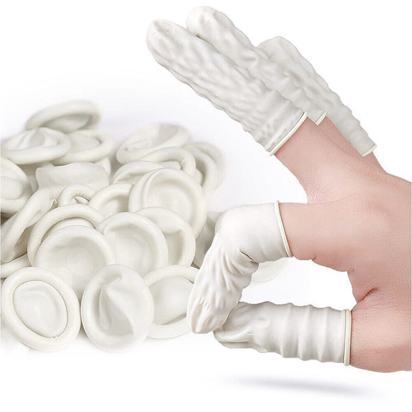 100-1000pcs Latex Rubber Finger Cots Sets Fingertips Protector Gloves Art Craft