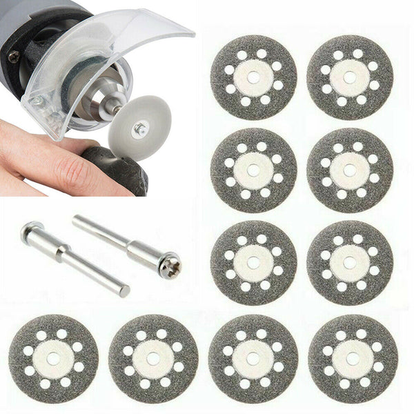 10pcs Diamond Cutting Off Disc Saw Blades Grinding Wheel for Dremel Rotary Kits