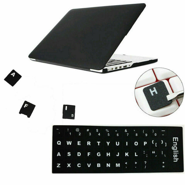 Universal ENGLISH LETTERS KEYBOARD BLACK STICKERS For Desktop Laptop PC Computer