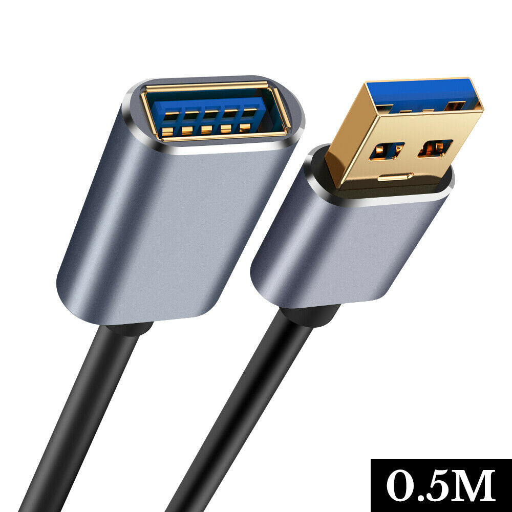 USB 3.0 Cable Super Speed USB Extension/Cable USB Data Extender Lead 0.5/1/1.5M