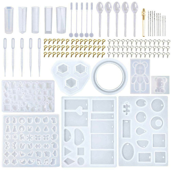 229 X DIY Jewelry Mould Handmade Crystal Glue Making Set Resin Silicone Mold Kit