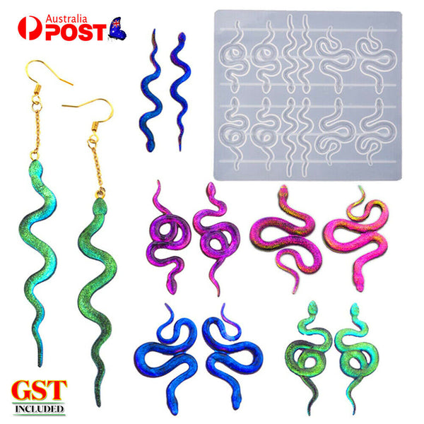 Silicone Snake Earring Resin Epoxy Mold Jewelry Pendant Eardrop Casting Mould