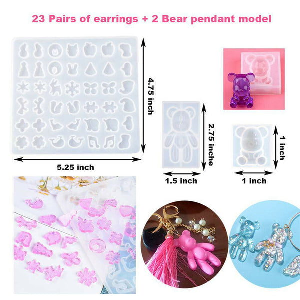 229 X DIY Jewelry Mould Handmade Crystal Glue Making Set Resin Silicone Mold Kit