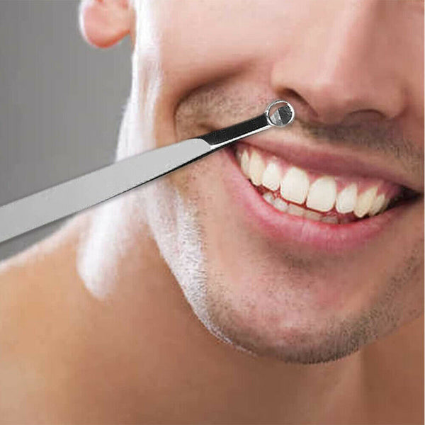 Universal Nose Hair Trimming Tweezers Stainless Steel Round Tip Nasal Cleaning