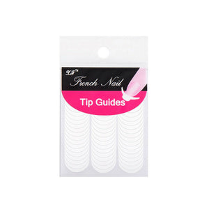 48PC/PACK French Manicure Nail Art Tips Form Fringe Guides Sticker DIY Stencil