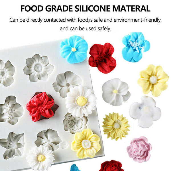 3D Silicone Flower Lace Fondant Mould Cake Border Decor Baking Mold Sugarcraft