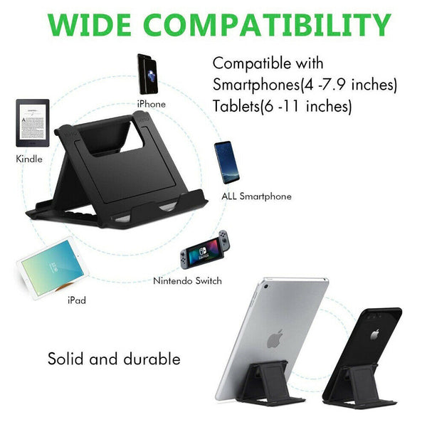 Desk Stand Folding Desktop Holder For Mobile Phone Tablet iPad iPhone Samsung