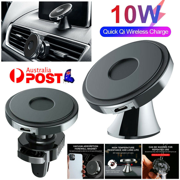 10W Qi Wireless Car Charger Mount Holder For iPhone 12 11 Pro Max For Airpods AU