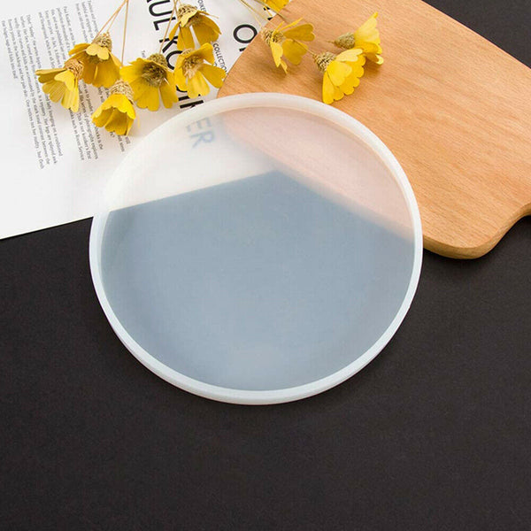 Resin Casting Mold Silicone Jewelry Agate Making Mould Tool Craft Round Coaster