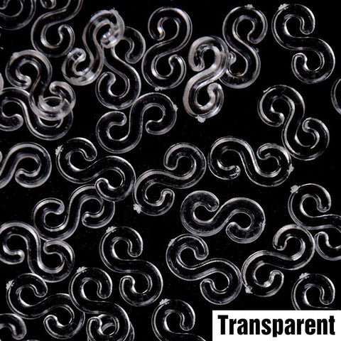 100Pcs S clips Loom Bands Plastic Refill Knit Kit DIY Ring Bracelet Gift Craft