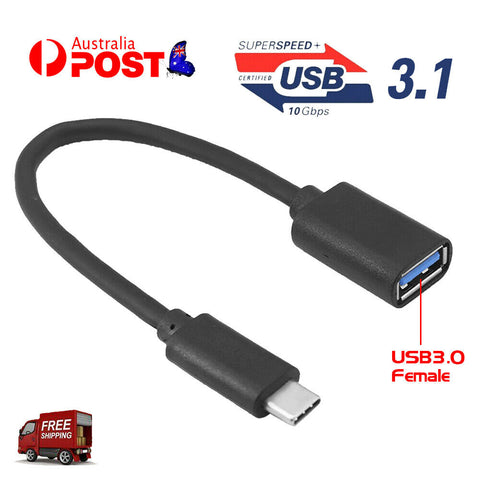 USB 3.1 Type C to USB 3.0 Female OTG Charging Data Cable Converter Adapter Lead