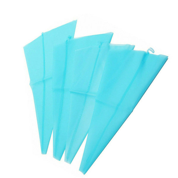 4 Pcs DIY Silicone Icing Piping Cream Pastry Bag Reusable Cake Decorating Tool