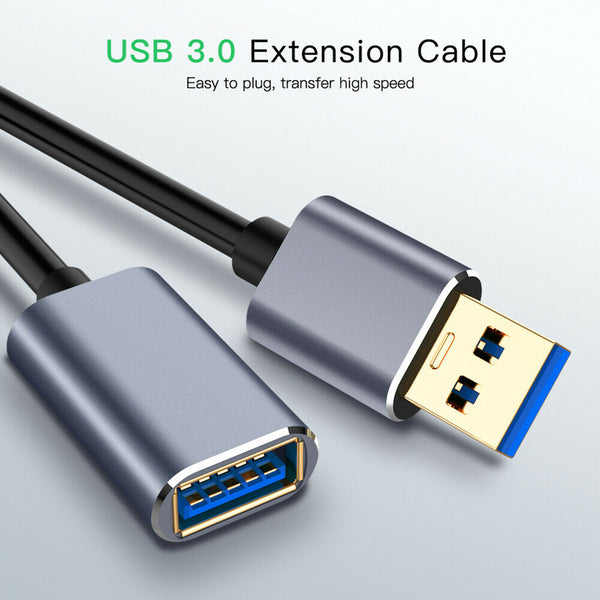 USB 3.0 Cable Super Speed USB Extension/Cable USB Data Extender Lead 0.5/1/1.5M