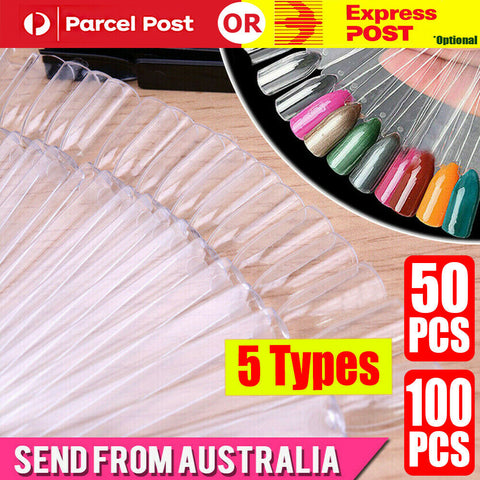 50pc Nail Art Color Display Sticks Polish Tips Card Plates Chart Manicure Salon