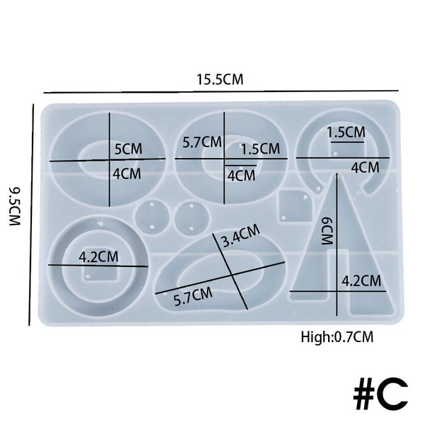 Silicone Earring Pendant Jewelry Making Mold Resin Casting Mould Craft DIY Tool
