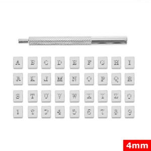 36X Alphabet Leather Stamp Tool Kit Letter Number Punch Logo DIY Craft 4MM/6MM