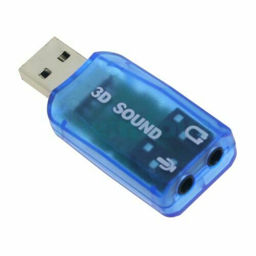 USB 3.0 to 3D AUDIO SOUND CARD EXTERNAL ADAPTER VIRTUAL CH MIC Headphone