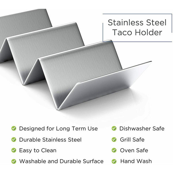 1/5pcs Stainless Steel Tray Taco Shell Holder Tortilla Stand Holds Kitchen Rack