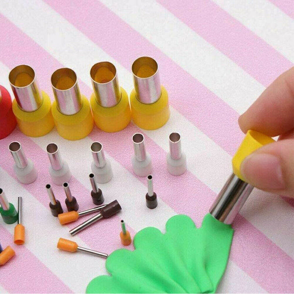 40 PCS Baking Polymer Clay Tool Mini Micro Round Circle Cookie Cutters AU NEW