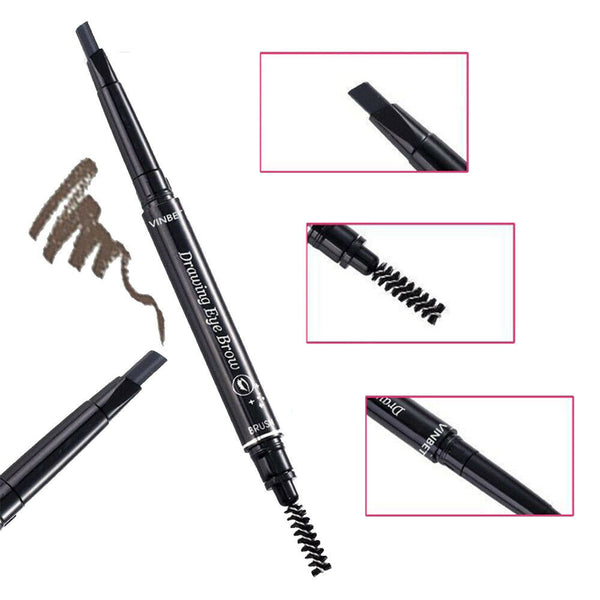 Waterproof Eyebrow Pencil Eye Brow Eyeliner Pen With Brush Makeup Tool Cosmetic