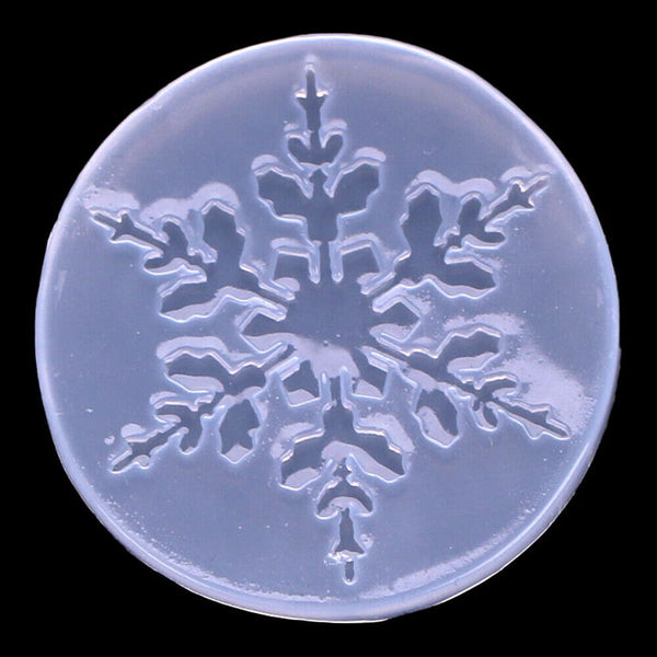 6x CHRISTMAS SILICONE SNOWFLAKE MOULDS RESIN JEWELRY MAKING MOLD DIY CRAFT TOOL