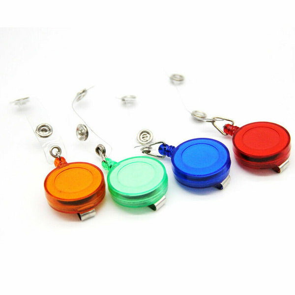 5X Retractable ID Clip Card Holder Reel Recoil Pull Chain Swipe Card Key Belt AU