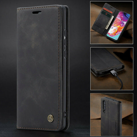 For Samsung Galaxy A20 A30 A50 A70 Premium Leather Wallet Flip Phone Case Cover