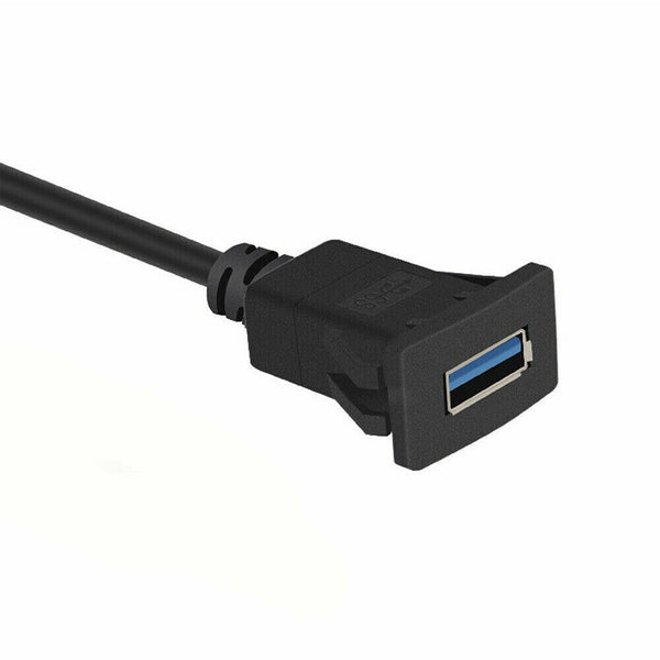 1m Car Dashboard Flush Mount USB 3.0 Male To Female Panel Extension Cable AU