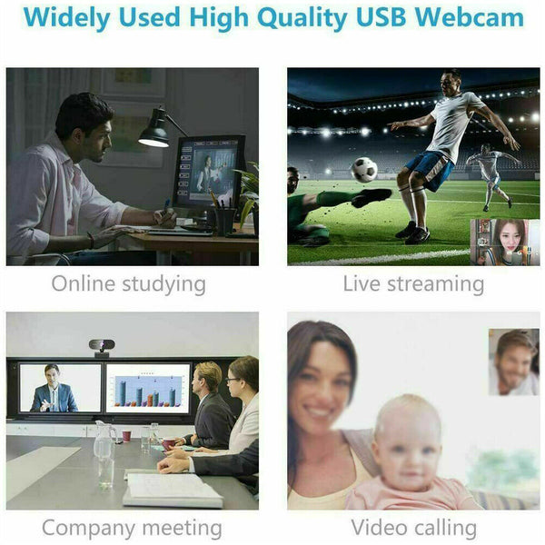 Full HD 1080P Webcam with Microphone USB Streaming Camera For PC MAC Laptops